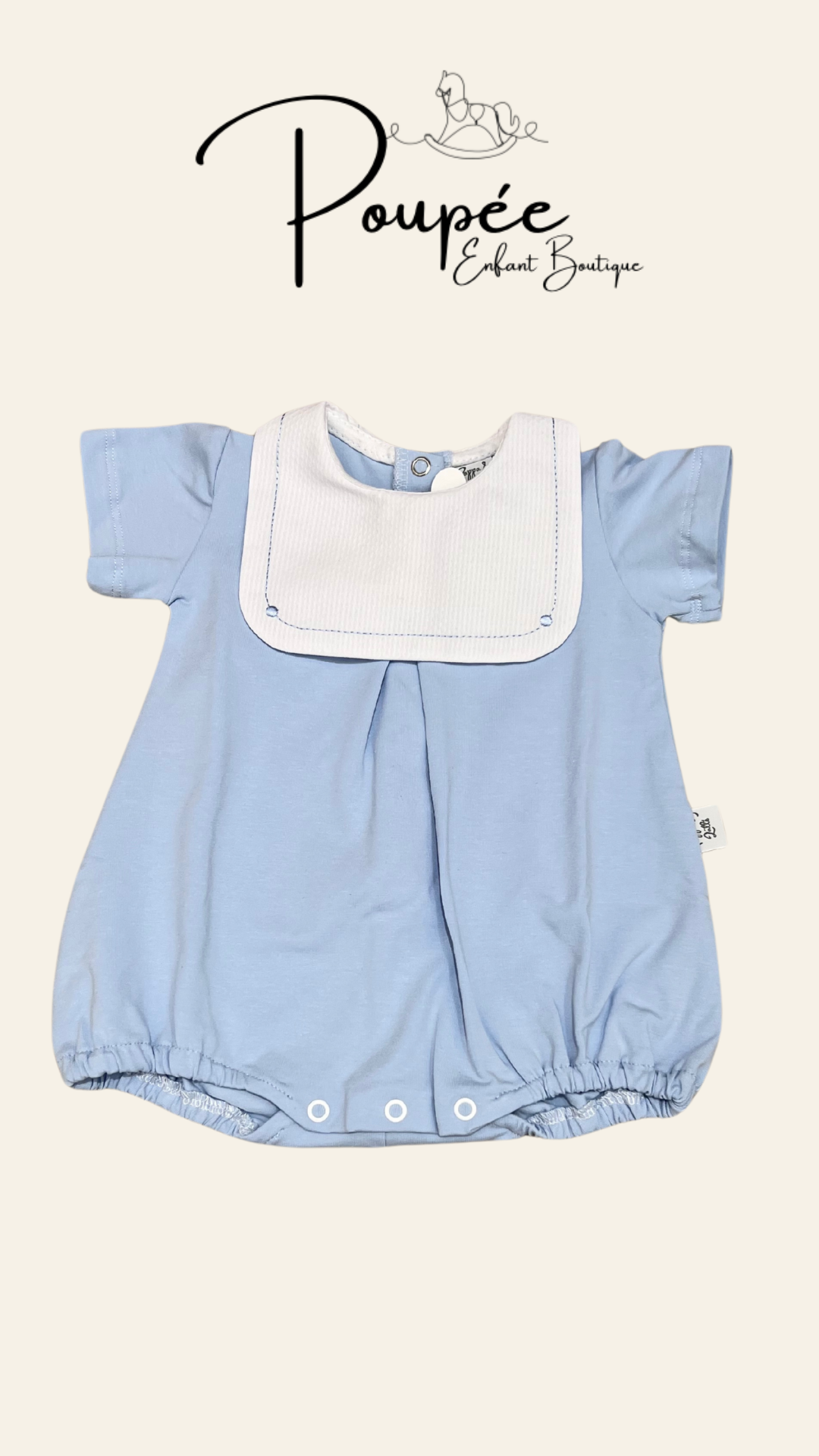 Pagliaccetto bavaglino cielo