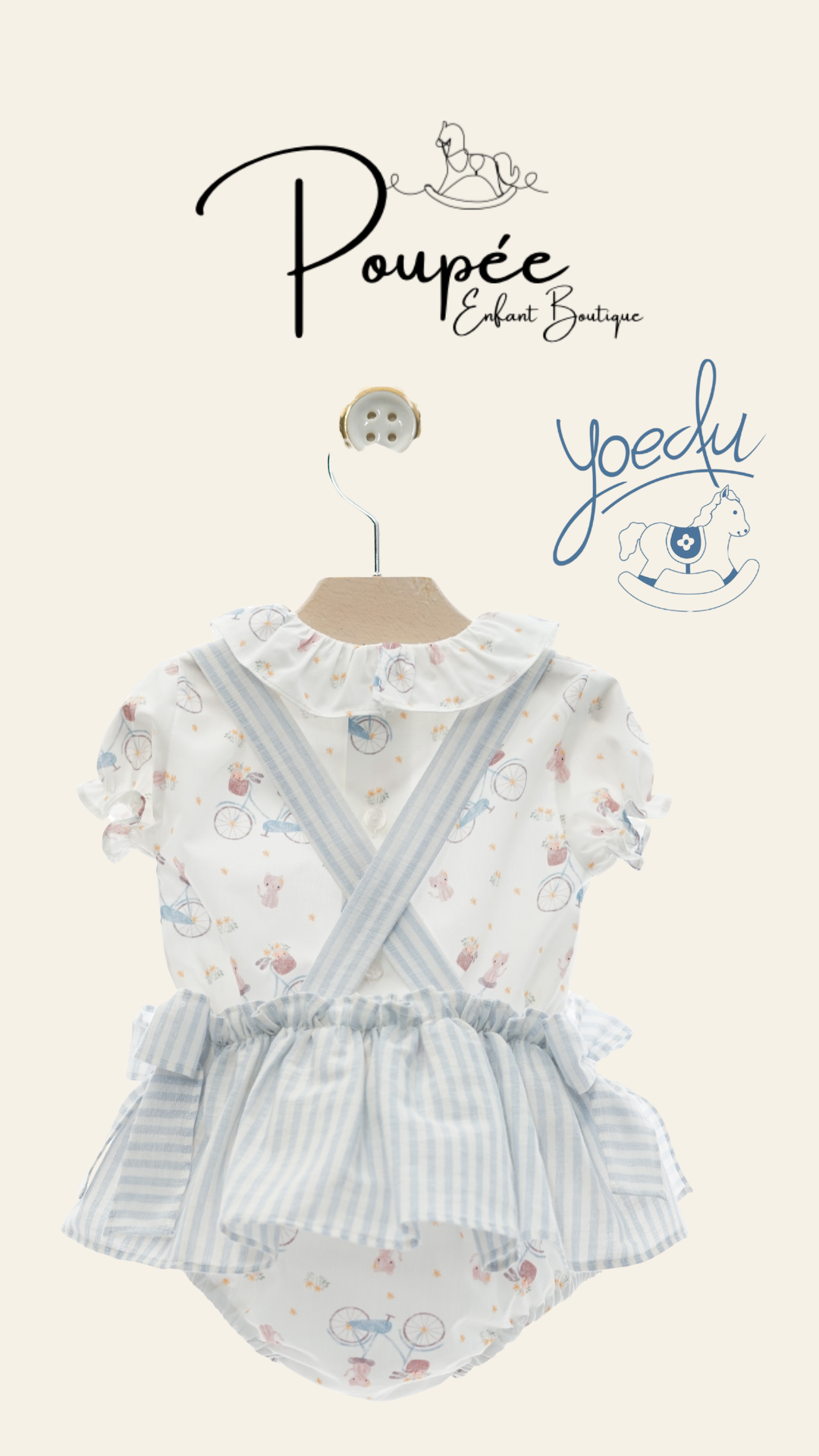 Salopette gattini in bicicletta