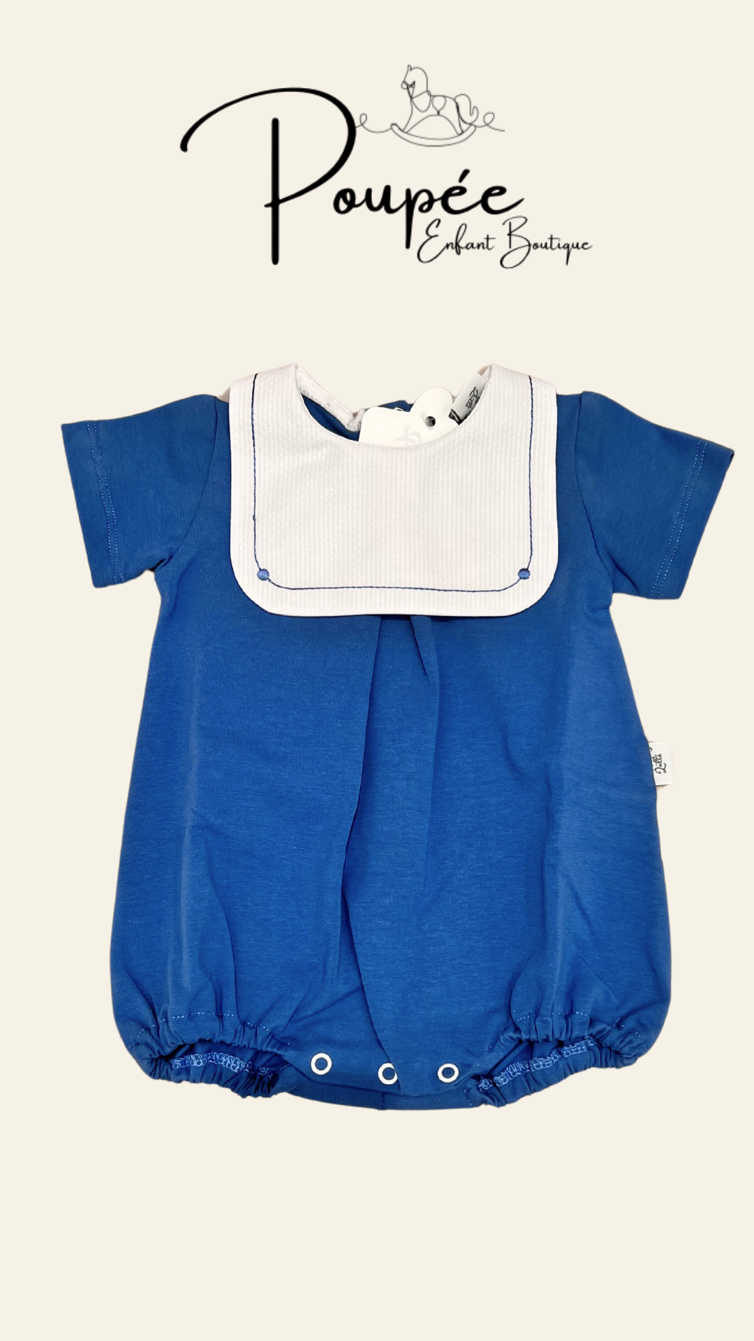 Pagliaccetto bavaglino bluette