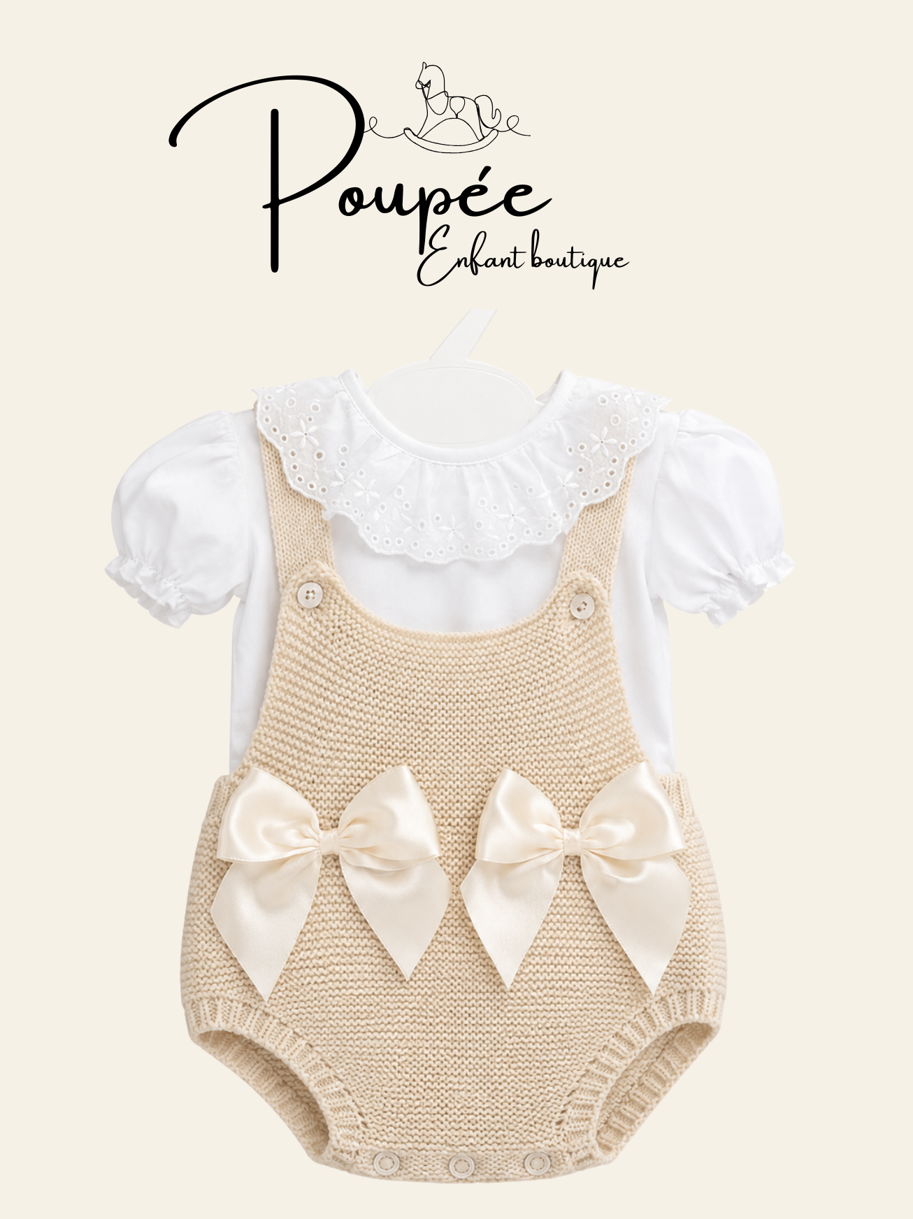 Salopette+Camicia Crema
