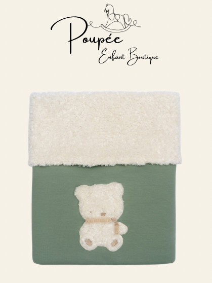 Coperta Teddy olive