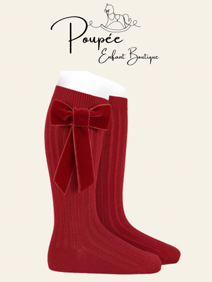 Calze lunghe con fiocco coquette