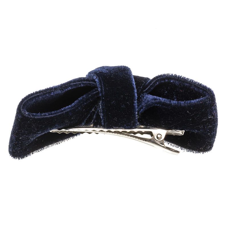Fermaglio fiocco velluto blu