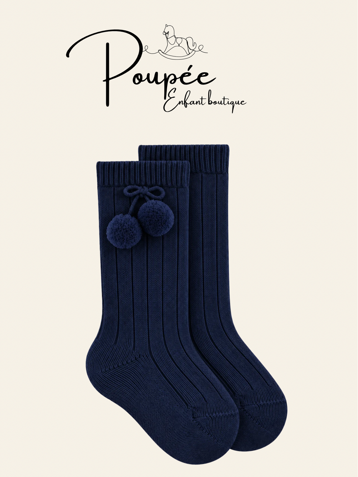 Calzino pompon 418 Marino