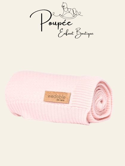 Copertina in lana merino rosa soft