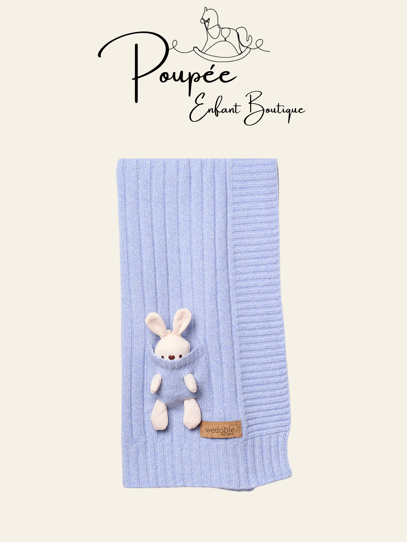 Coperta in lana merino coniglietto