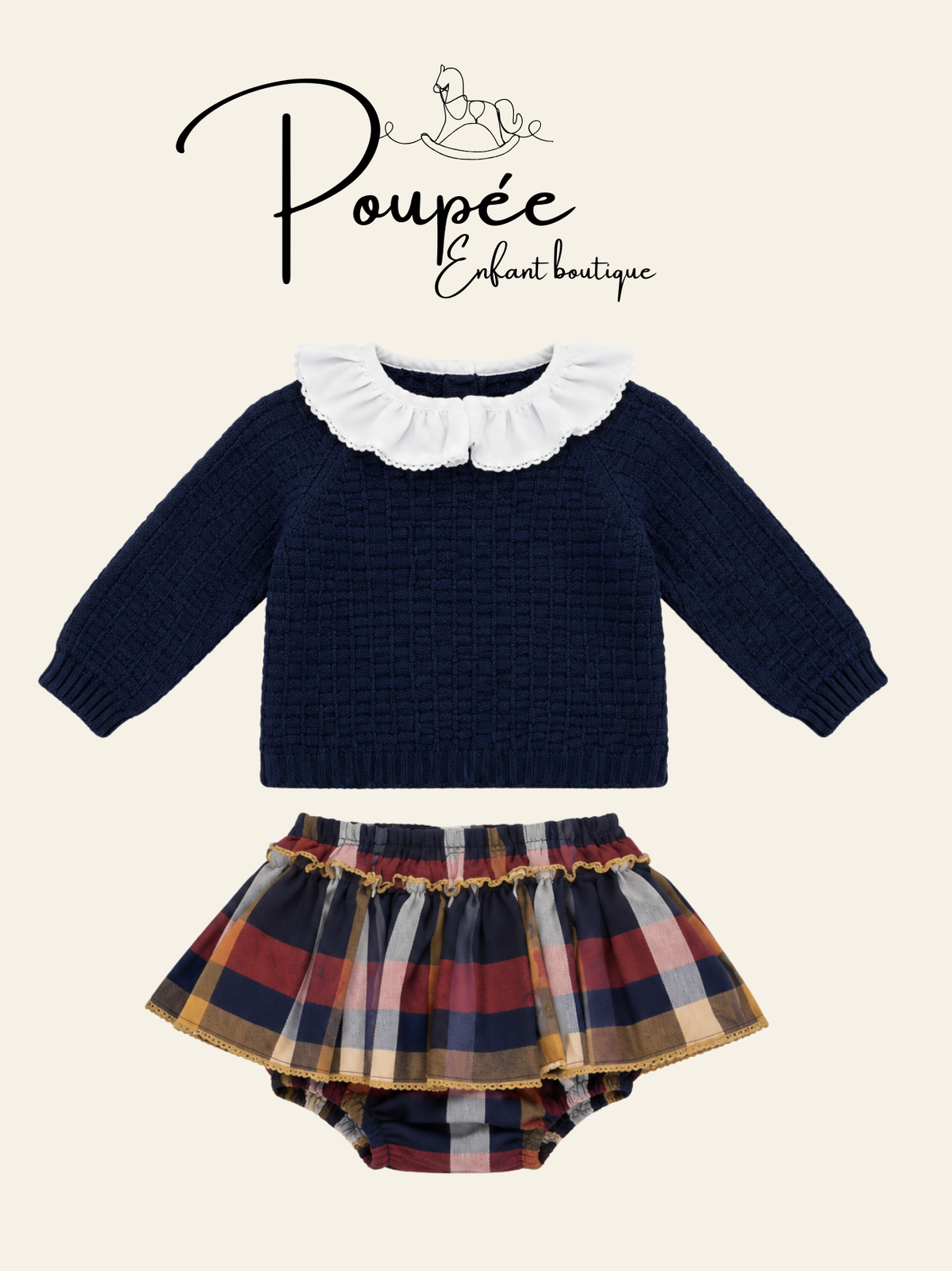 Completo con culotte quadri