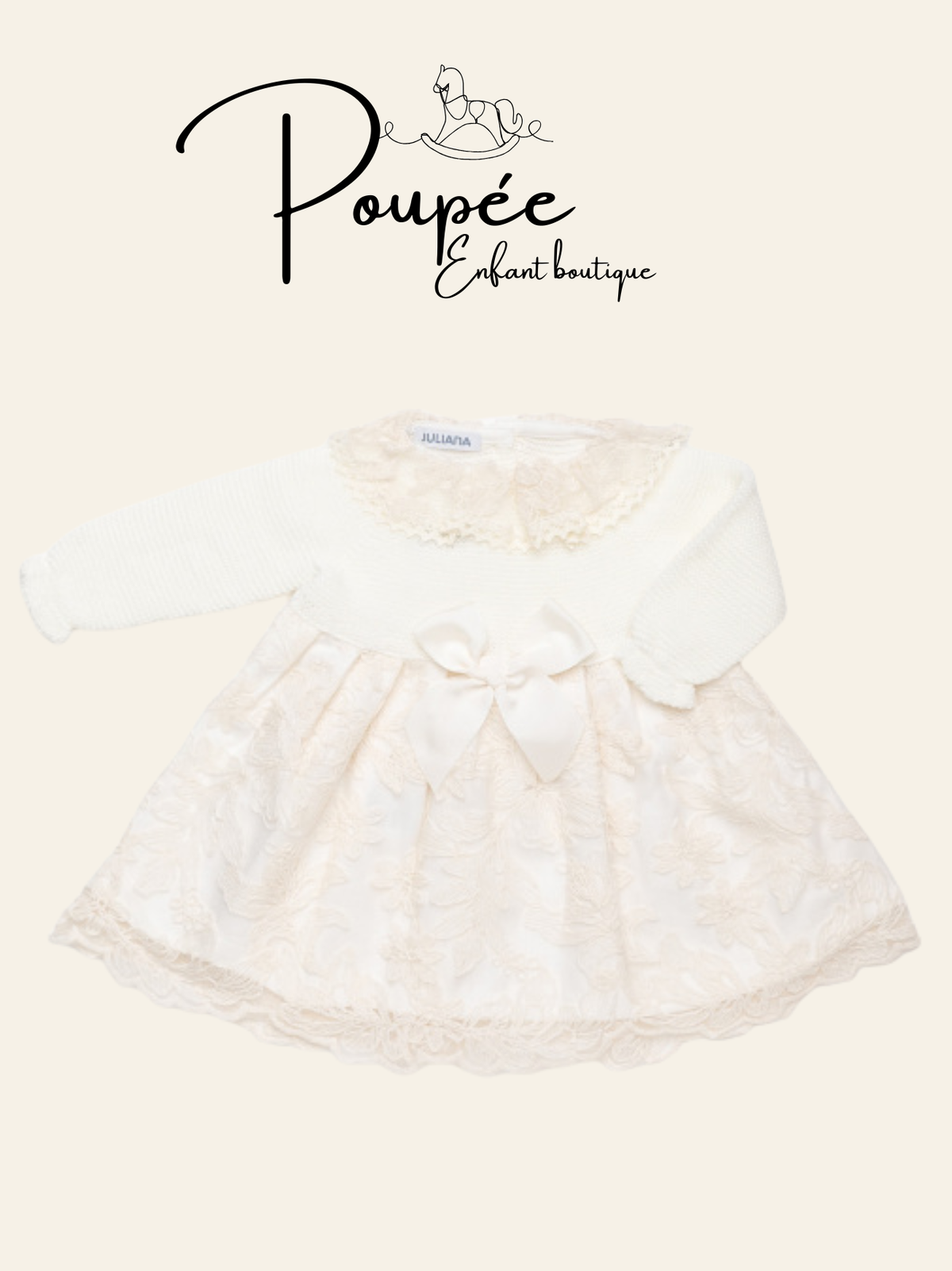 Abito in maglia e pizzo