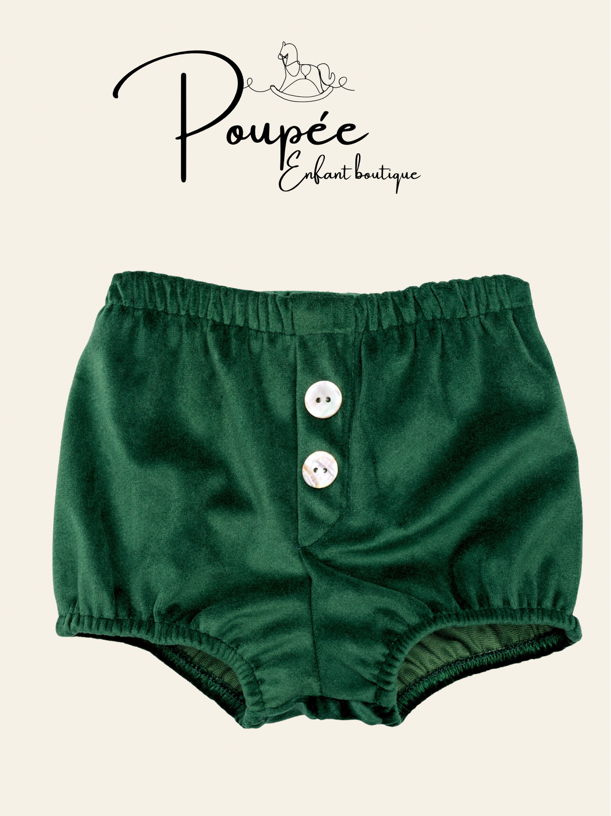 Short velluto verde