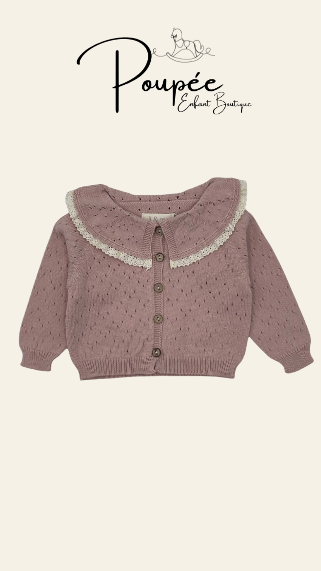 Cardigan 501 rose