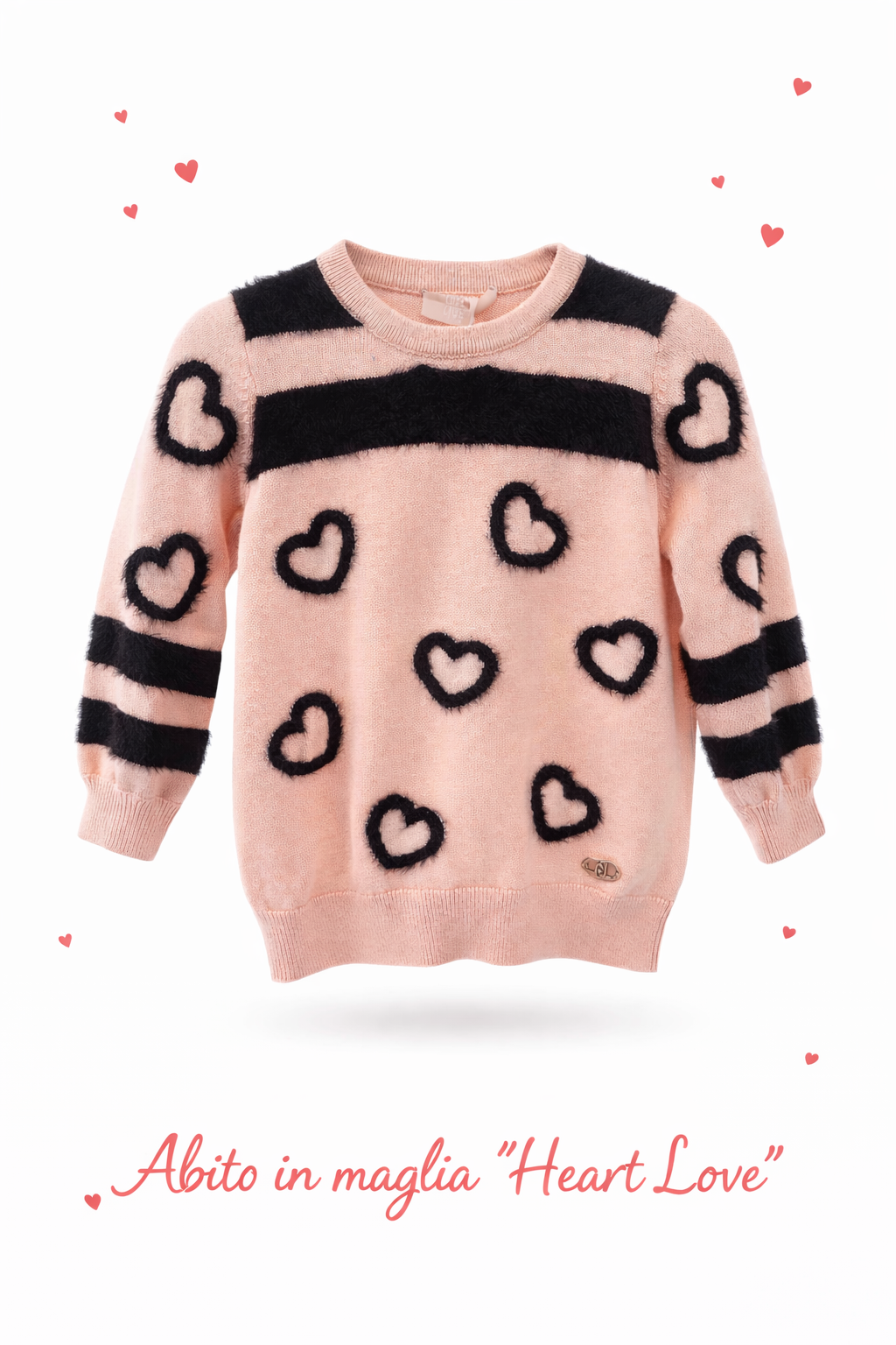 Abito in maglia Heart love