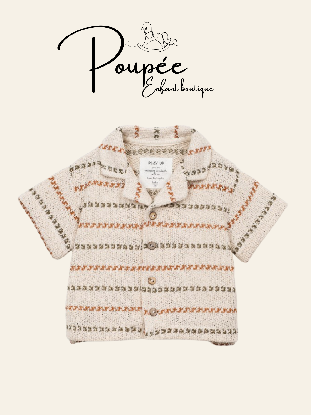 Camicia in jersey con motivo a righe