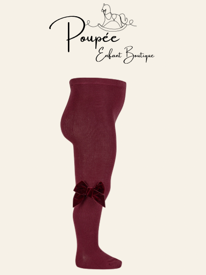 Collant fiocco in velluto