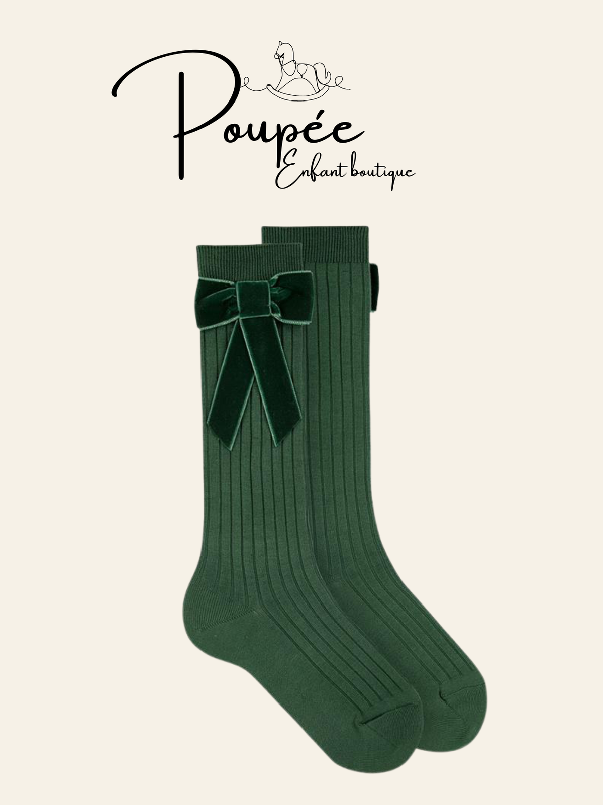 Calze lunghe con fiocco velluto Coquette