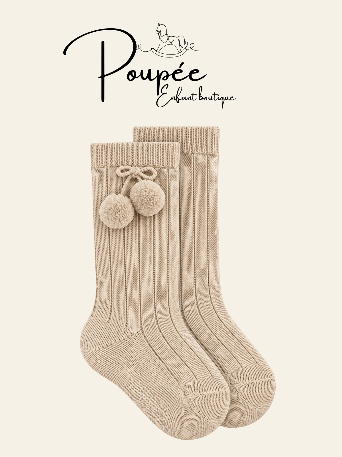 Calzino pompon Lino