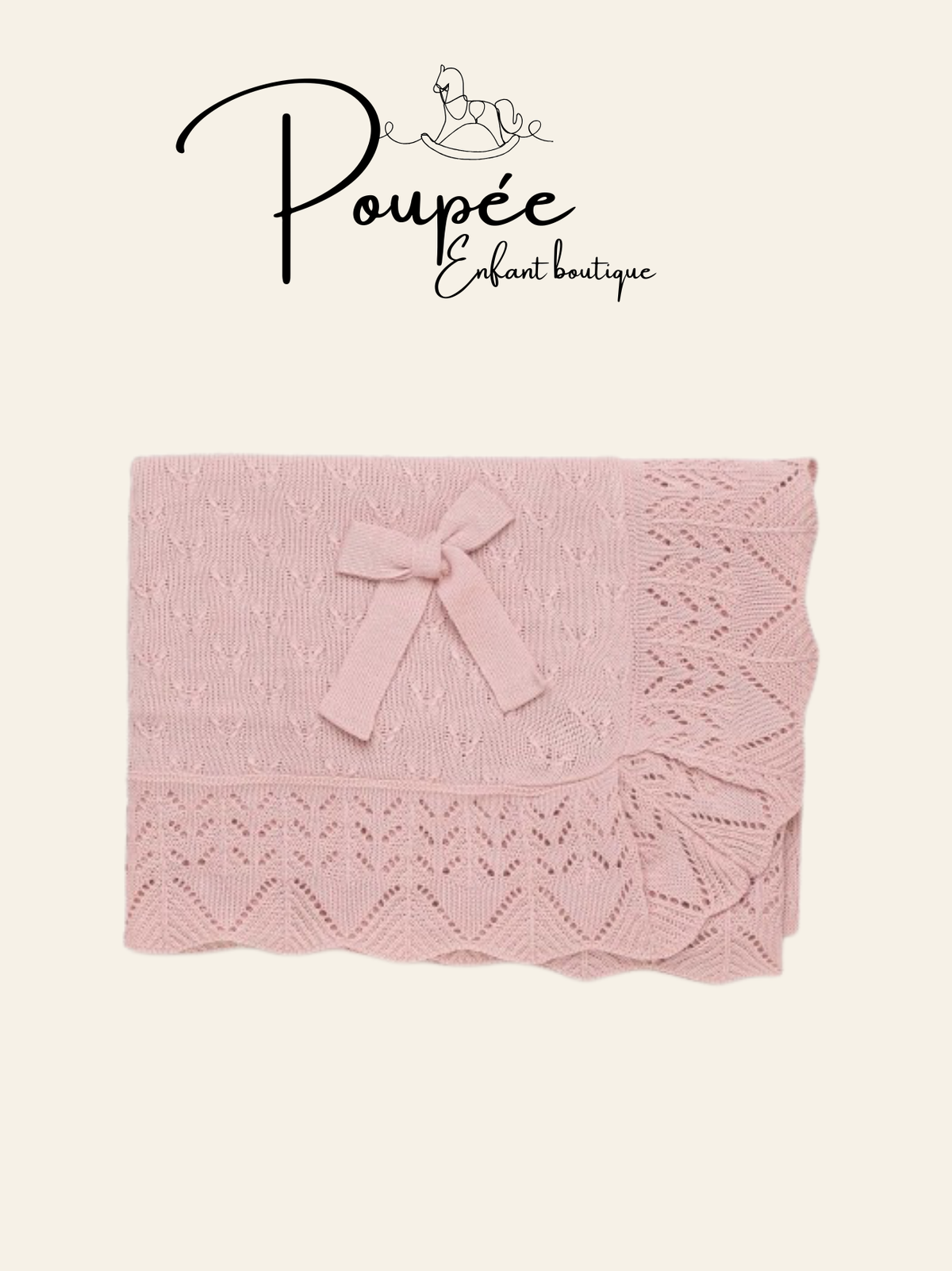 Copertina con balza e fiocco