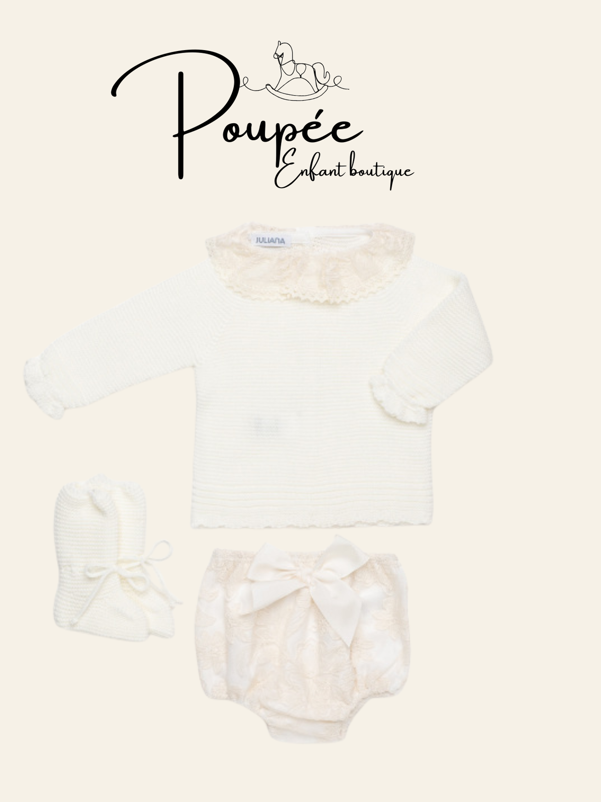 Completo con culotte in pizzo