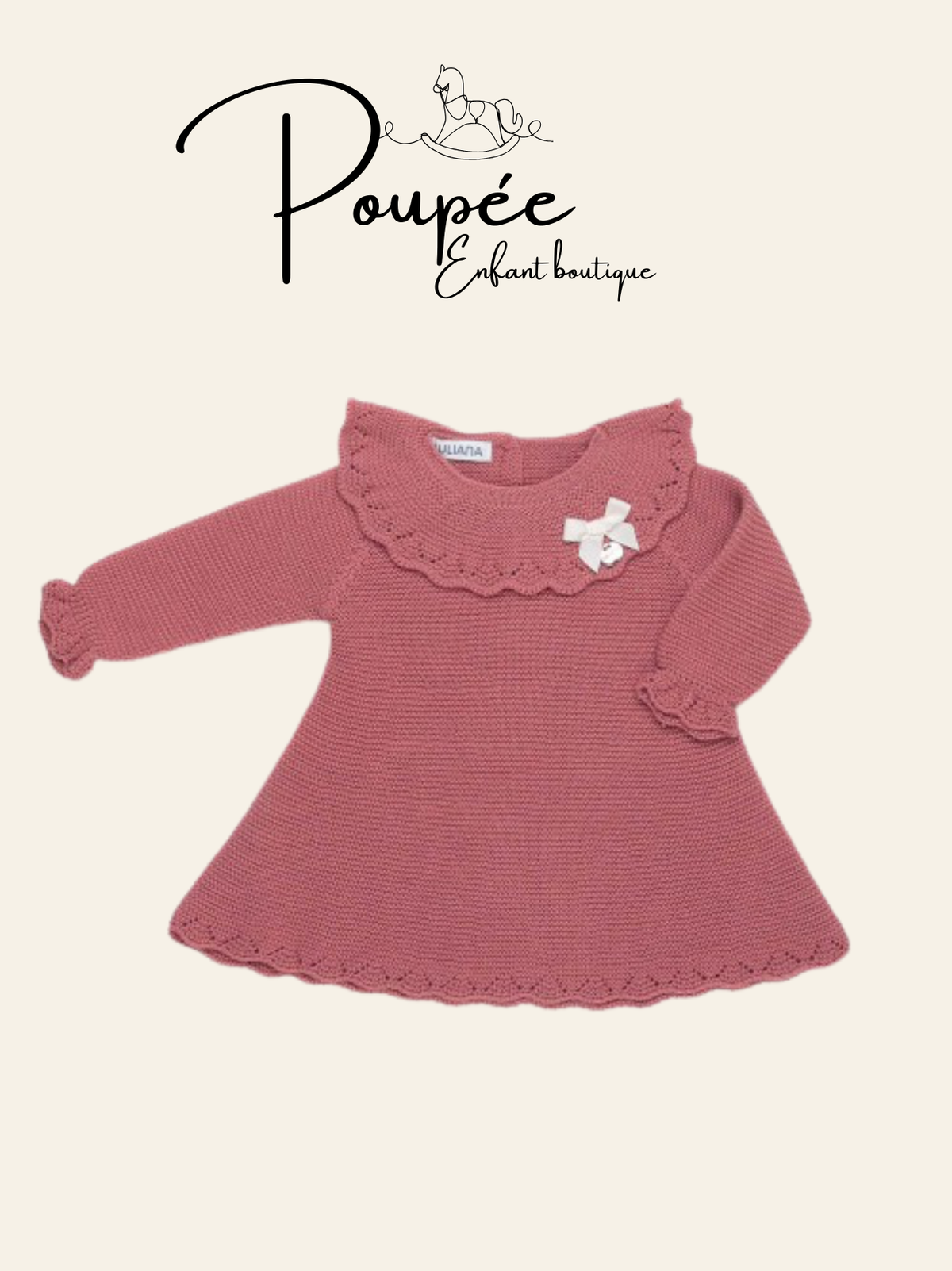 Abito in maglia terracotta