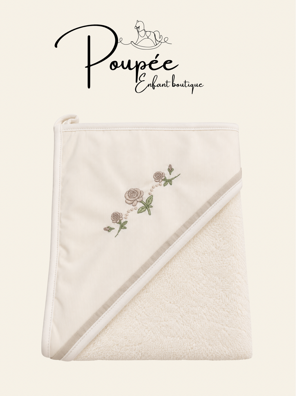 Accappatoio rose panna