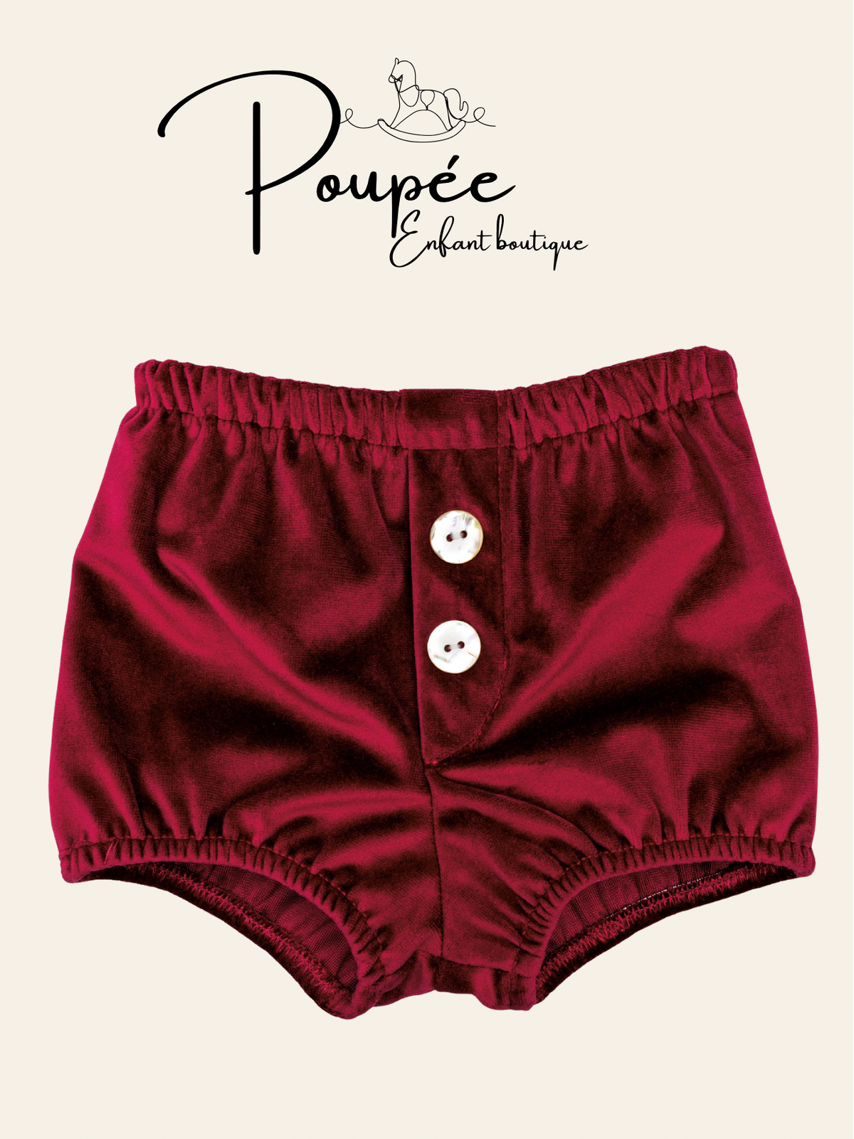 Short velluto granate
