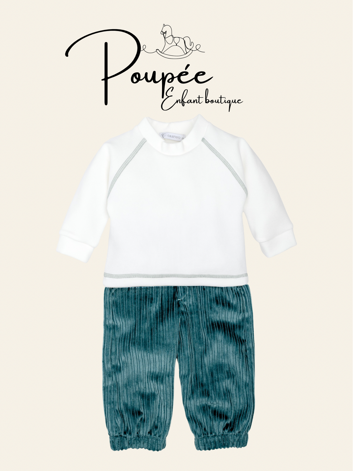 Maglietta e pantalone in velluto