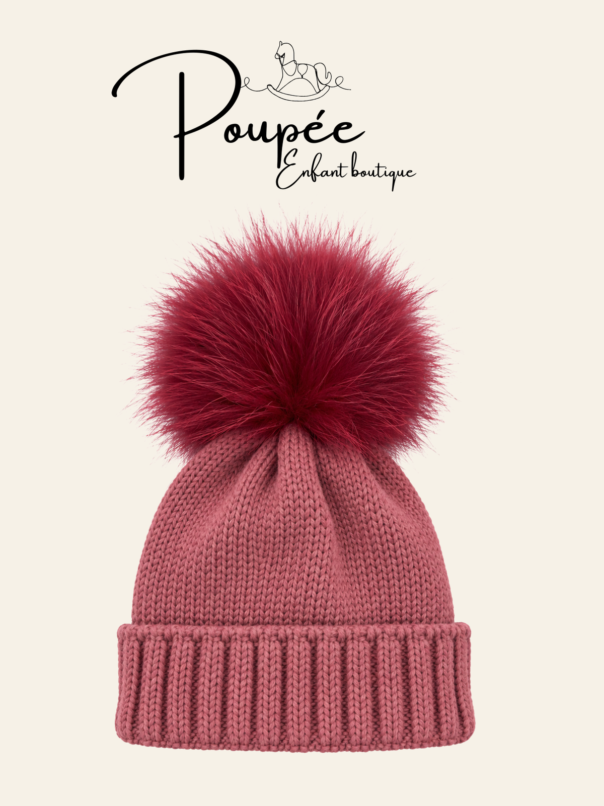 Cappello con pompon mosto